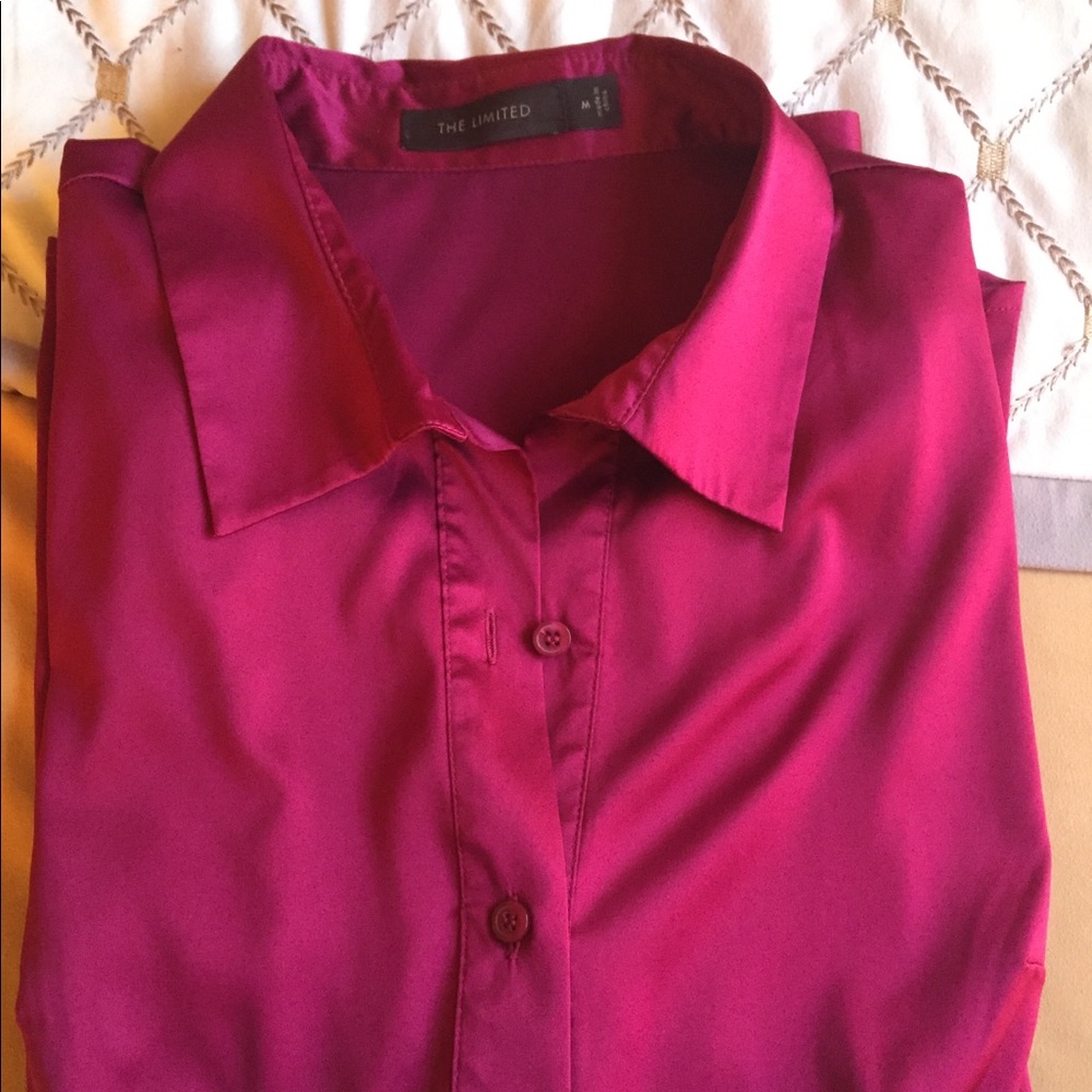 Silky dark pink blouse
